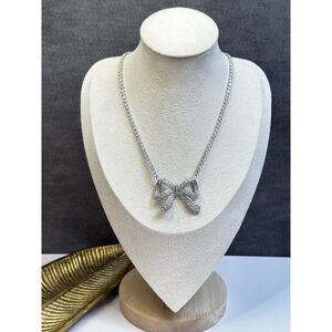 New Camila Coelho Crystal Bow Tennis Choker Necklace